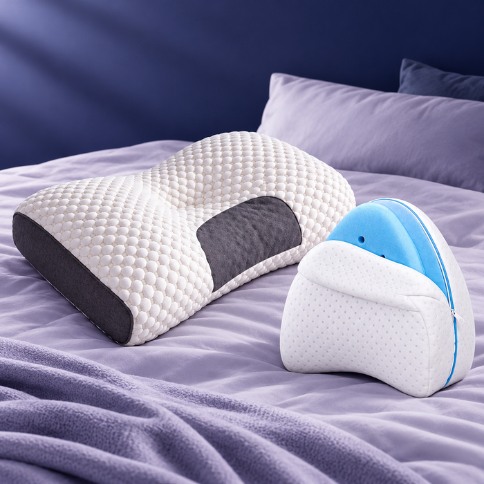 Pack Cerviva: almohada cervical + cojín para piernas